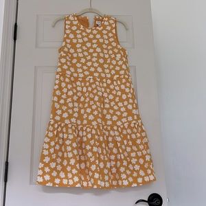 J. Crew tiered midi poplin dress